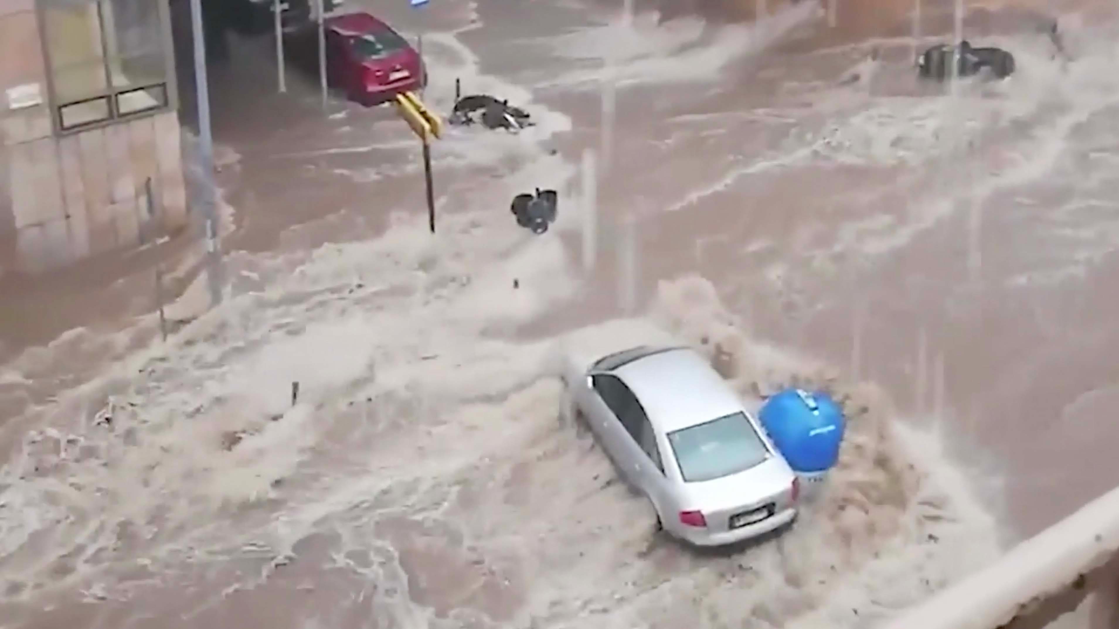 Flooding has caused chaos as streets have turned into gushing rivers in ...