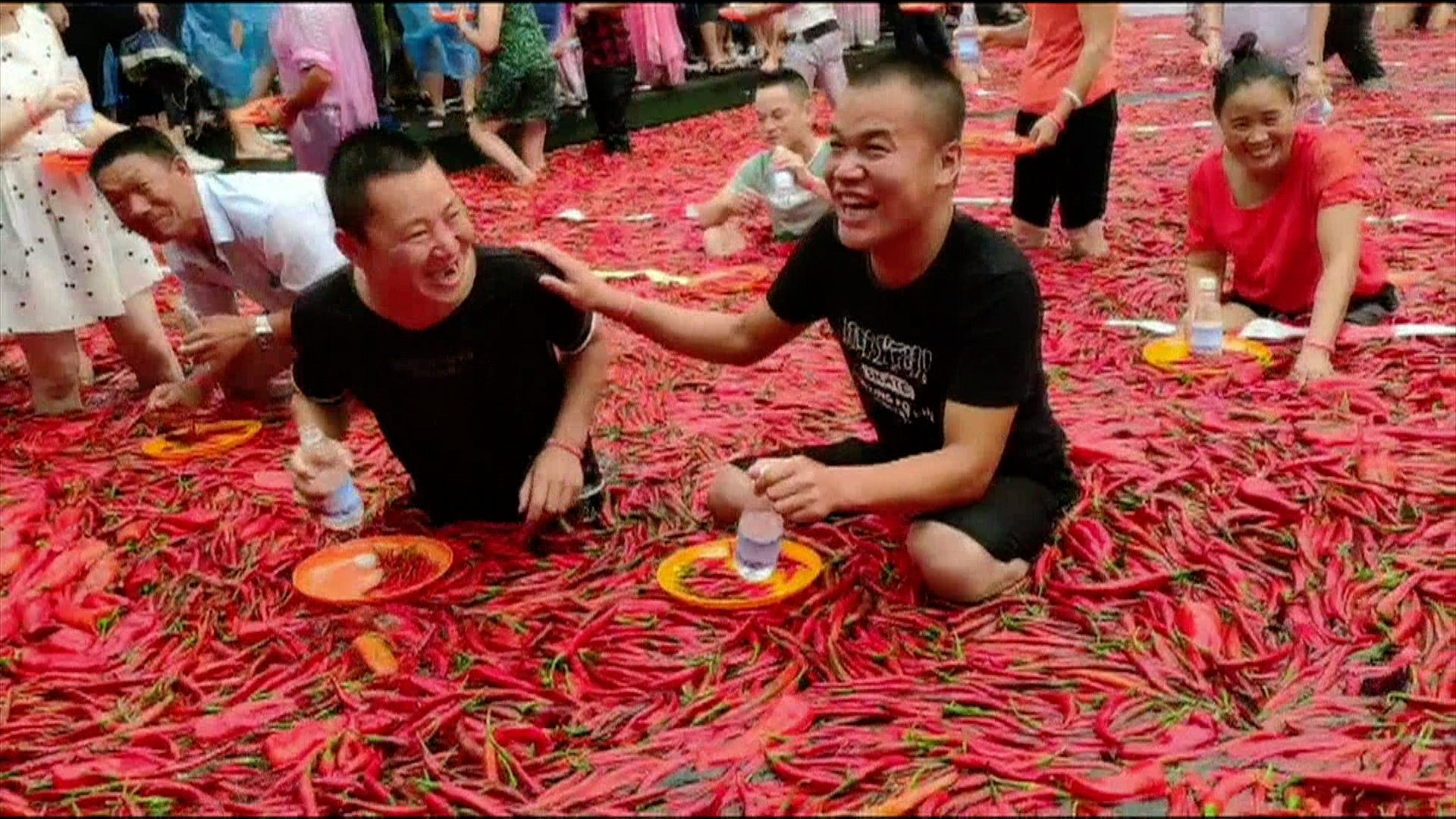 An annual chili pepper festival kicked off Monday in central China's