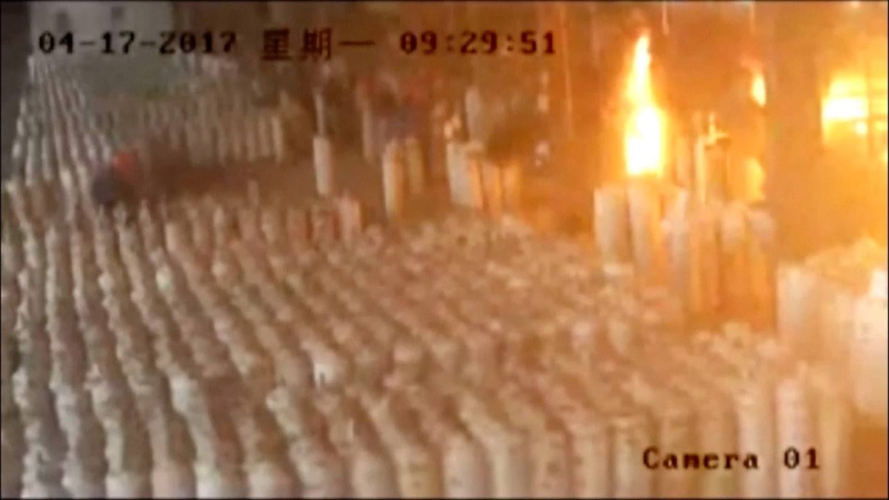 Gas cylinders explode at facility in east China CGTN