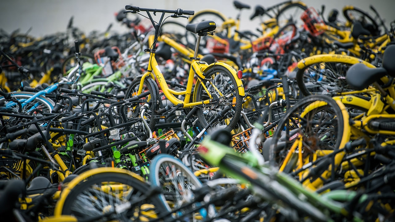 Motorbikes sharing in China